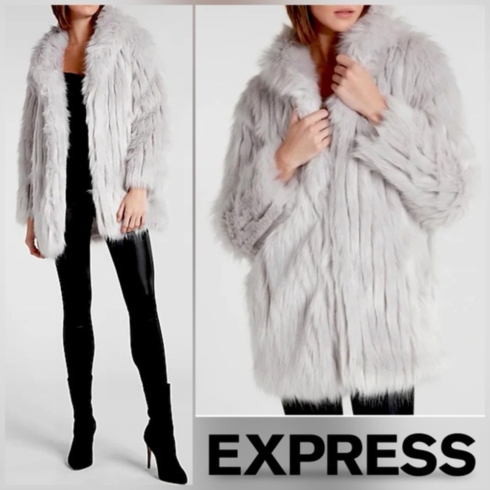 Express x You Oversized Faux Fur Jacket